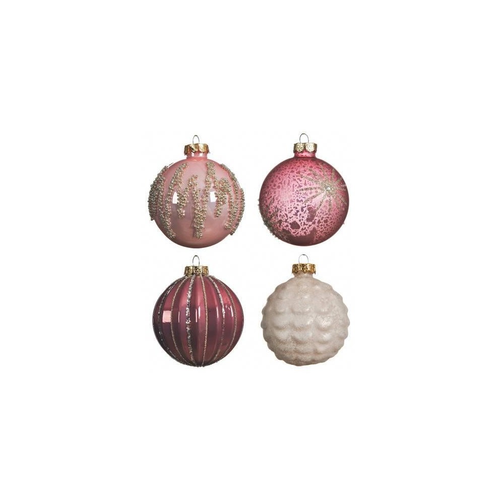 SFERA VETRO DECORATE 4 ASS ROS